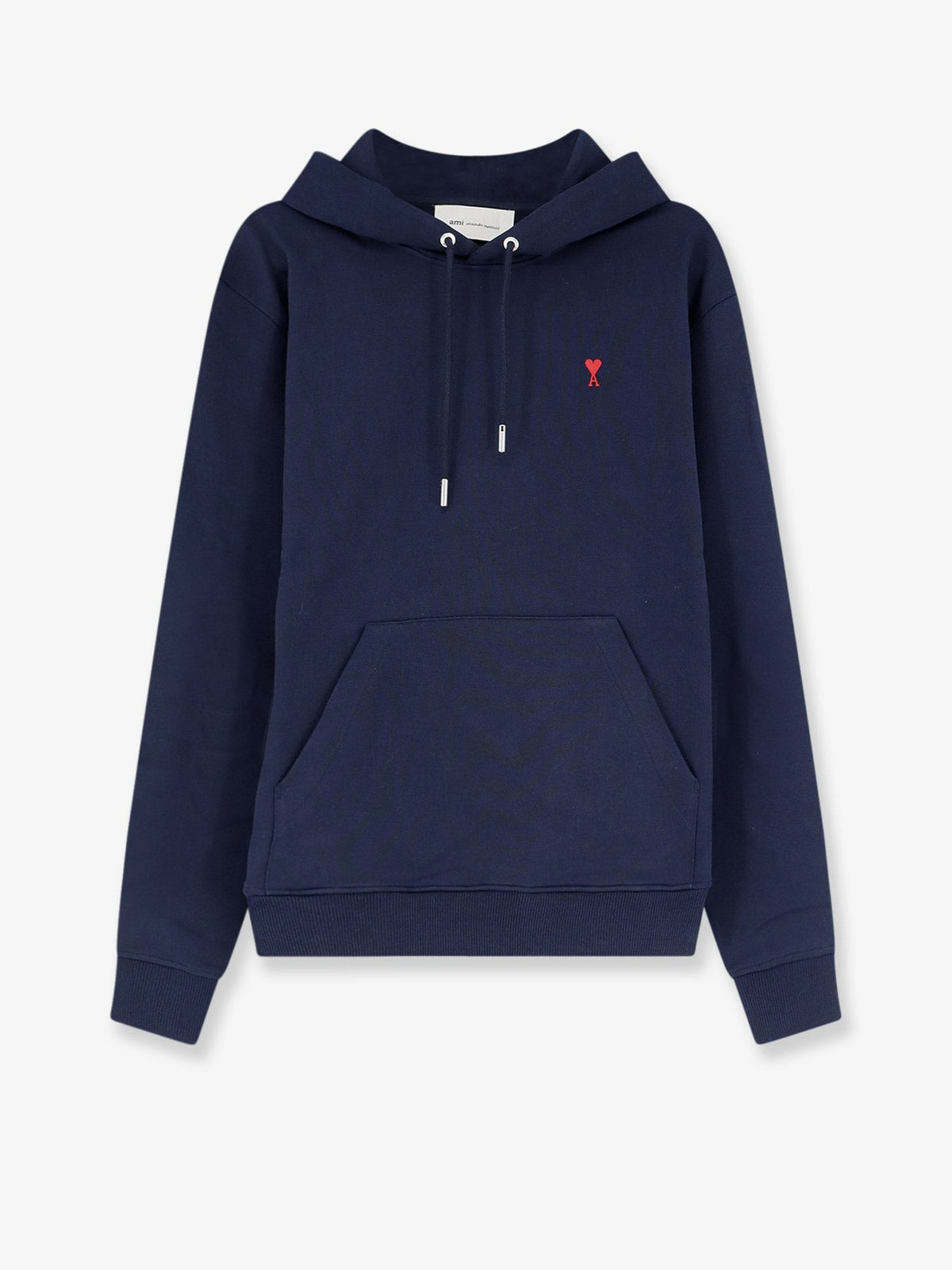 Ami Paris Men's Hooded Cotton Sweatshirt Blue