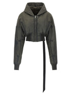 DRKSHDW Hooded Cropped Flight Bomber Jacket Grey