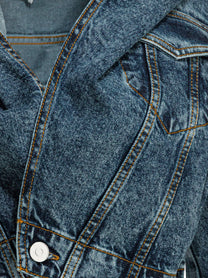 ALAÏA Women's Hooded Denim Jacket Blue