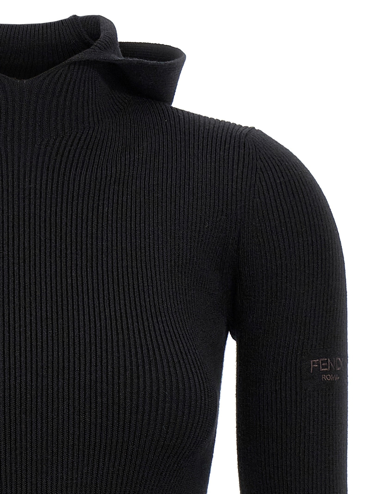 Fendi Hooded Dress Black, view 3