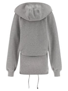The Attico Hooded Dress Grey, view 2