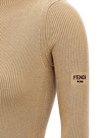 Fendi Hooded Dress Beige