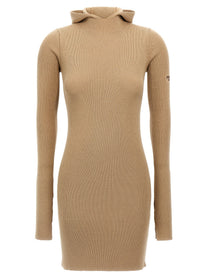 Fendi Hooded Dress Beige