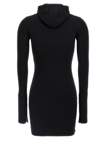 Fendi Hooded Dress Black