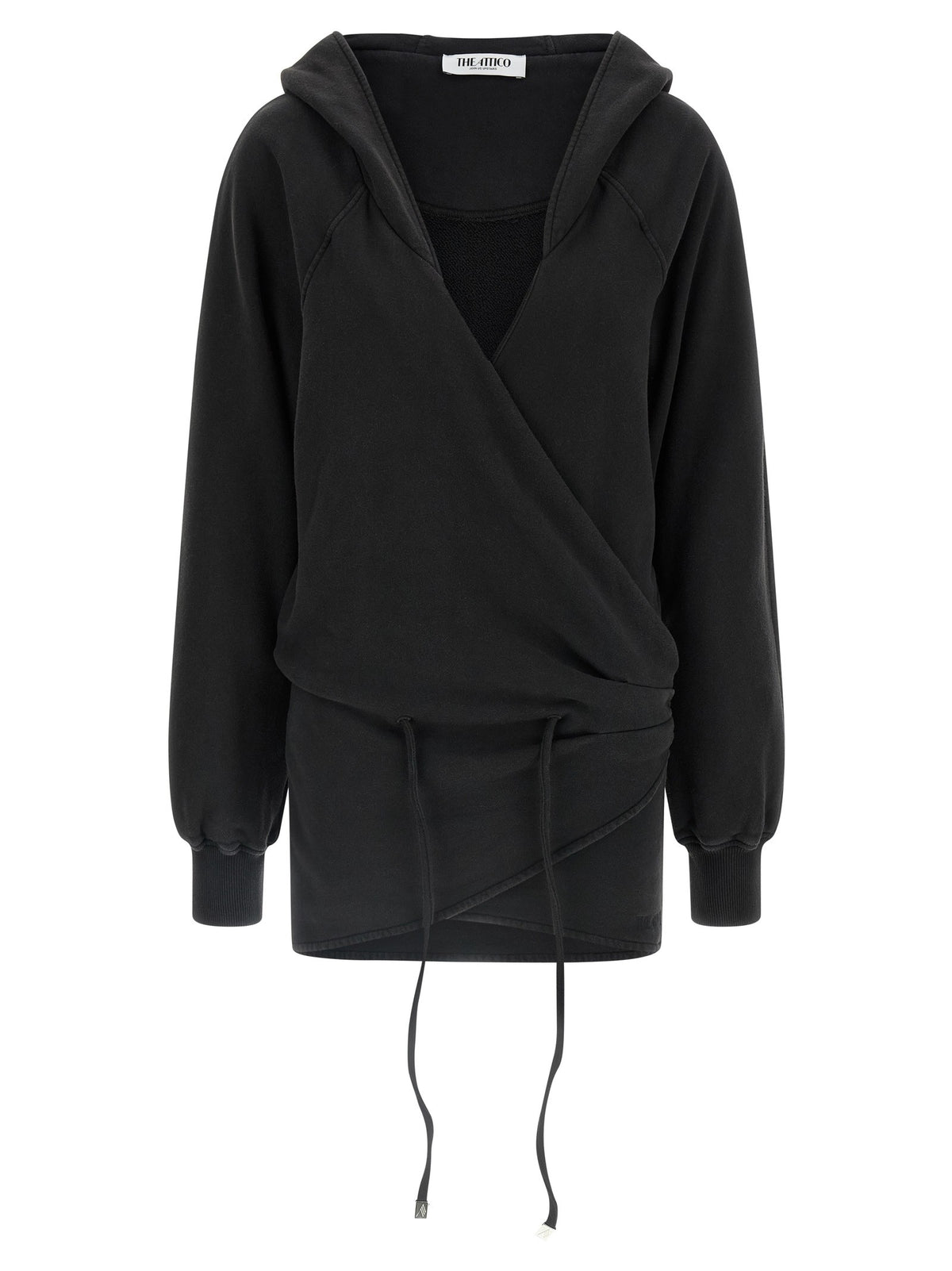 The Attico Hooded Dress Black