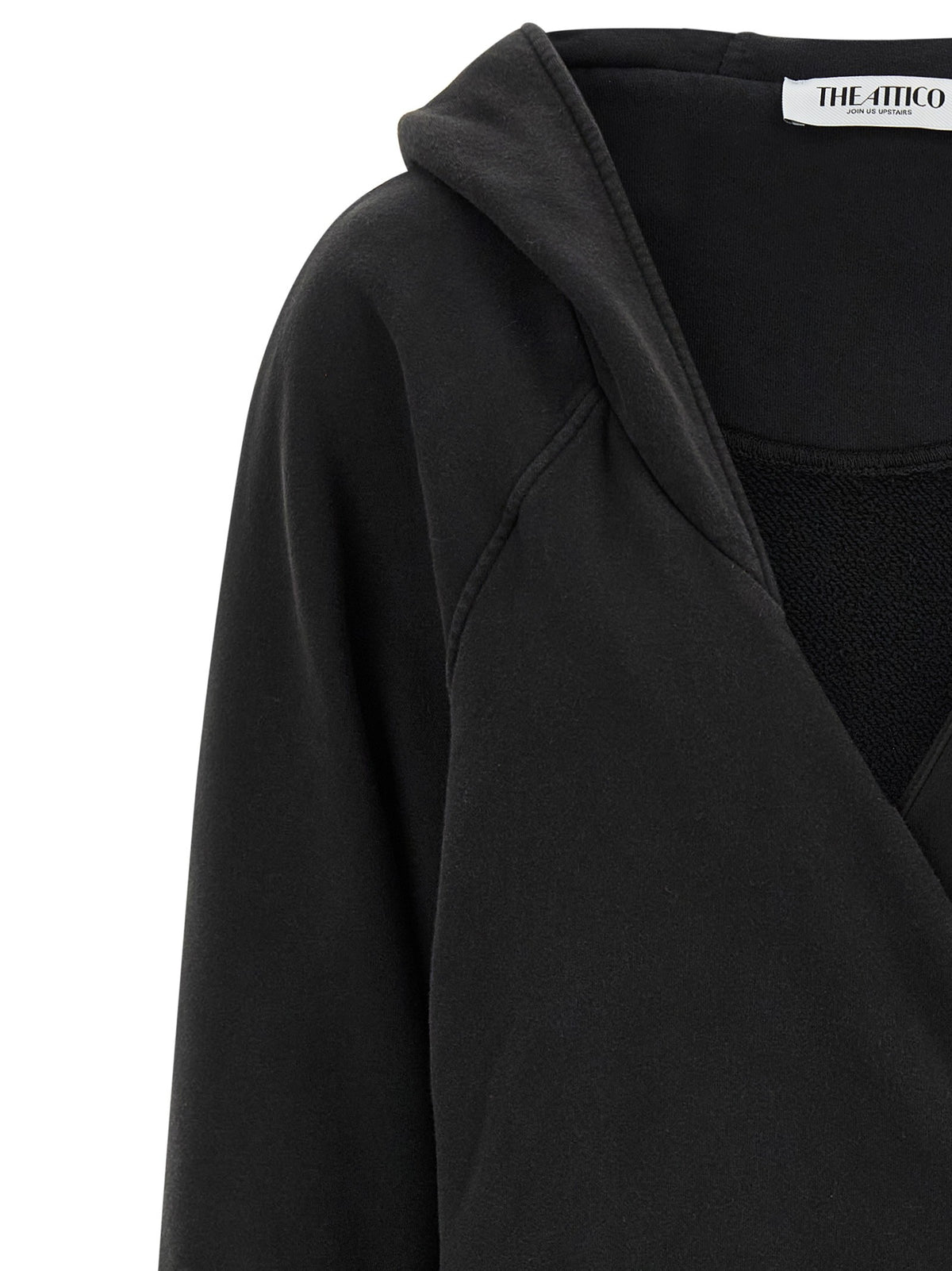 The Attico Hooded Dress Black, view 3
