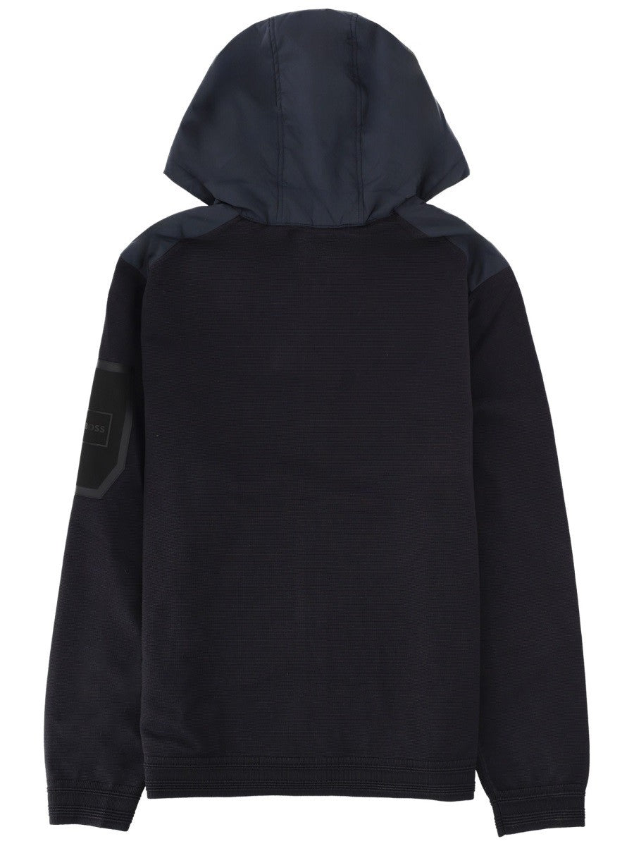 BOSS Men's Hooded Jacket Blue