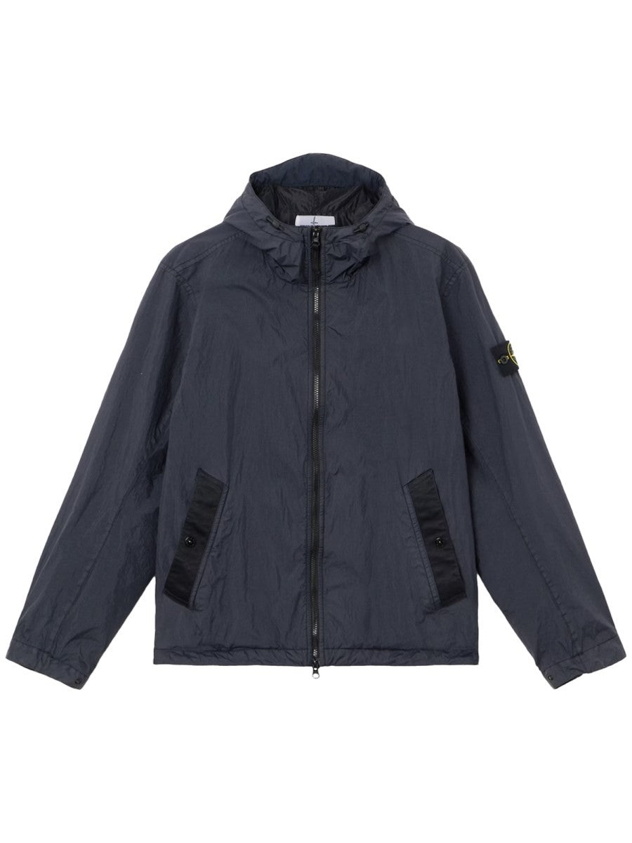 Stone Island Men's Hooded Jacket Blue