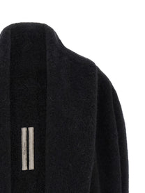Rick Owens Hooded Medium Wrap Cardigan Black