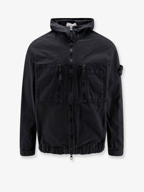 Stone Island Men's Hooded Organic Cotton Jacket Black