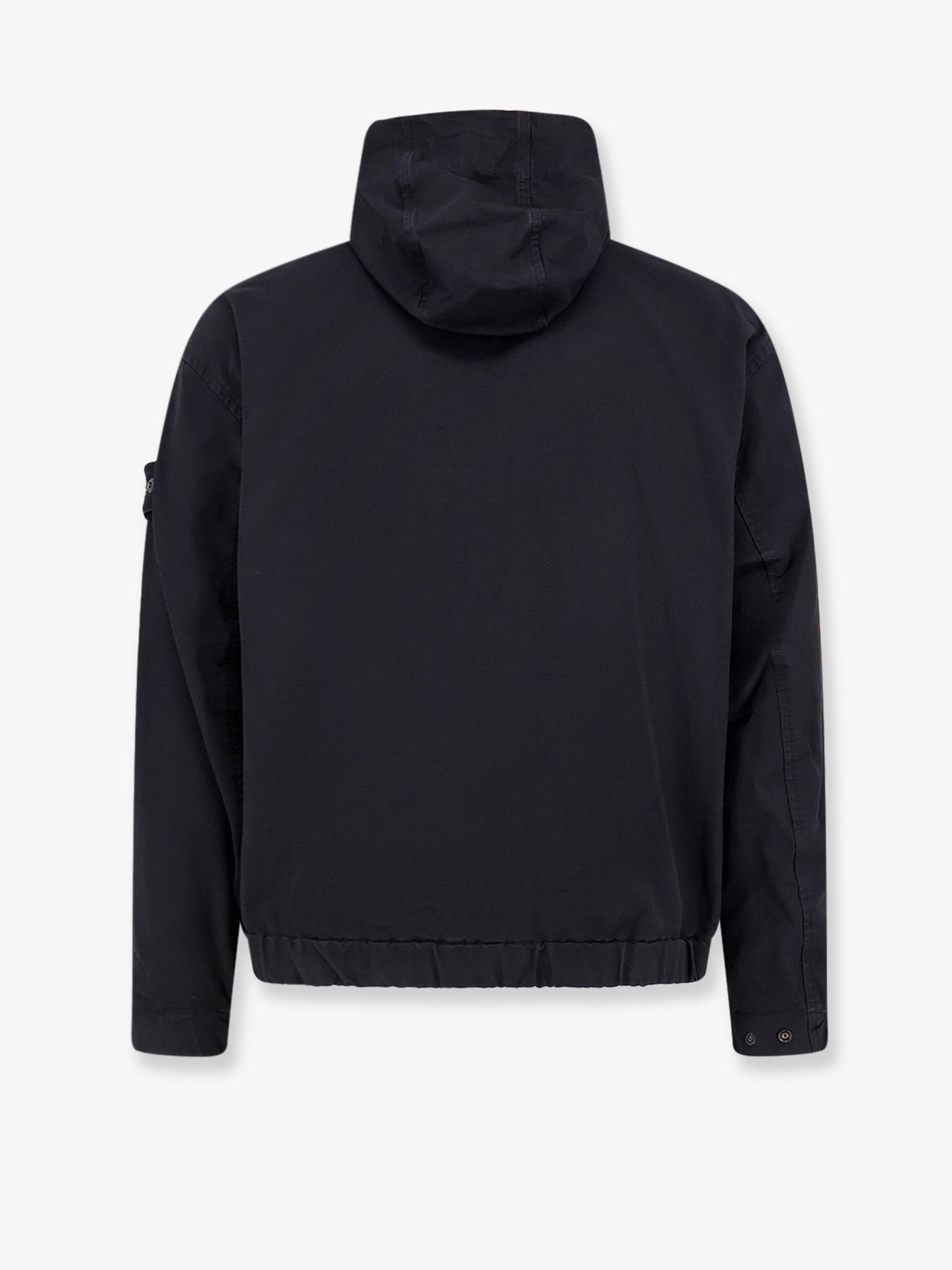 Stone Island Men's Hooded Organic Cotton Jacket Black