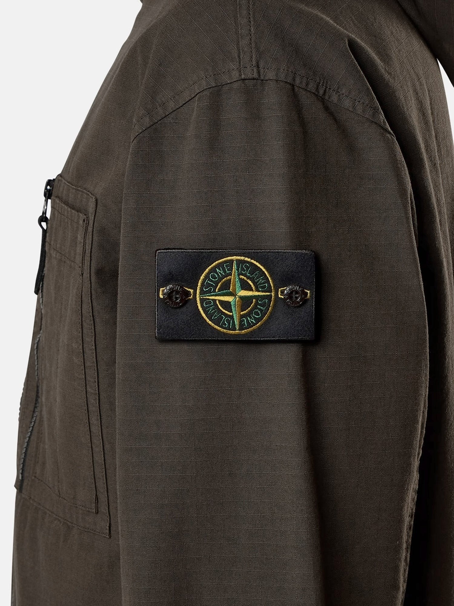 Stone Island Men's Hooded Organic Cotton Jacket Grey