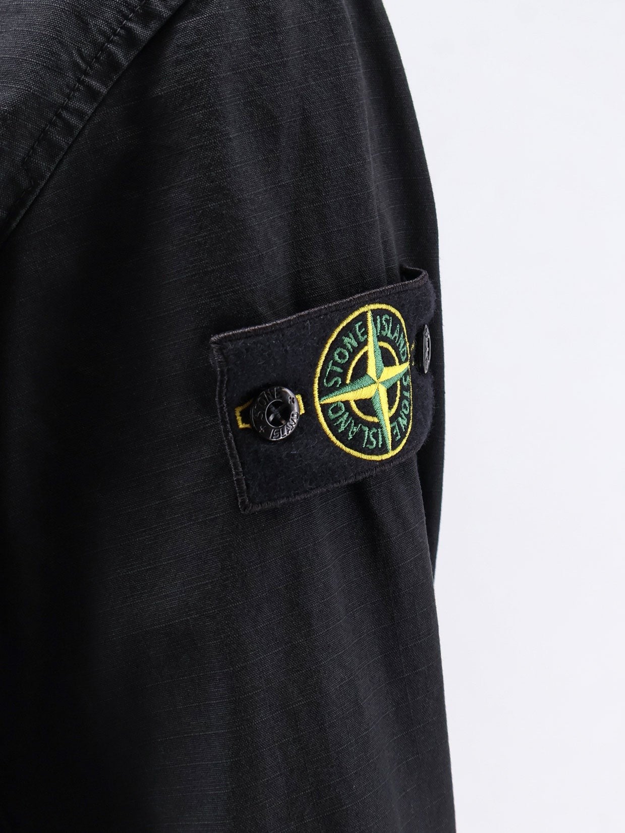 Stone Island Men's Hooded Organic Cotton Jacket Black