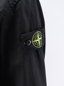 Stone Island Men's Hooded Organic Cotton Jacket Black