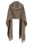 Brunello Cucinelli Hooded Scarf Brown, view 2