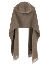 Brunello Cucinelli Hooded Scarf Brown, view 2