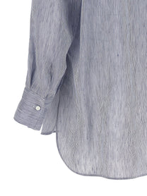 Brunello Cucinelli Hooded Shirt Blue