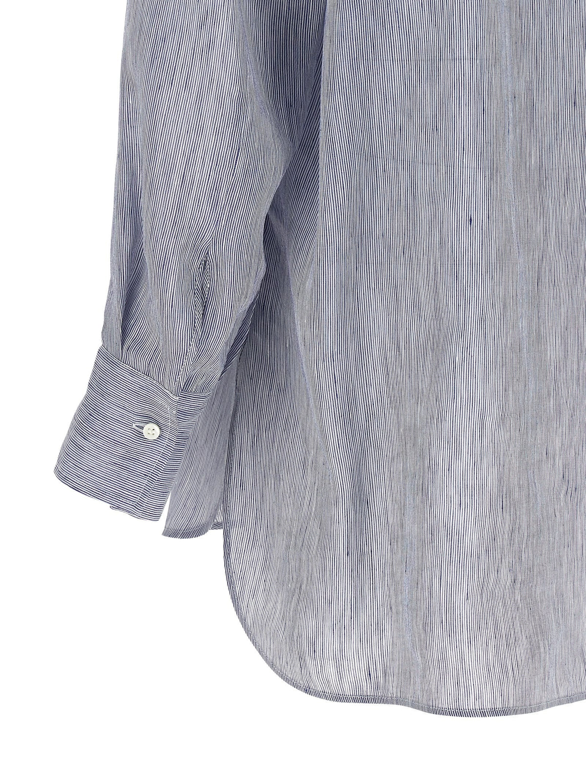 Brunello Cucinelli Hooded Shirt Blue, view 4