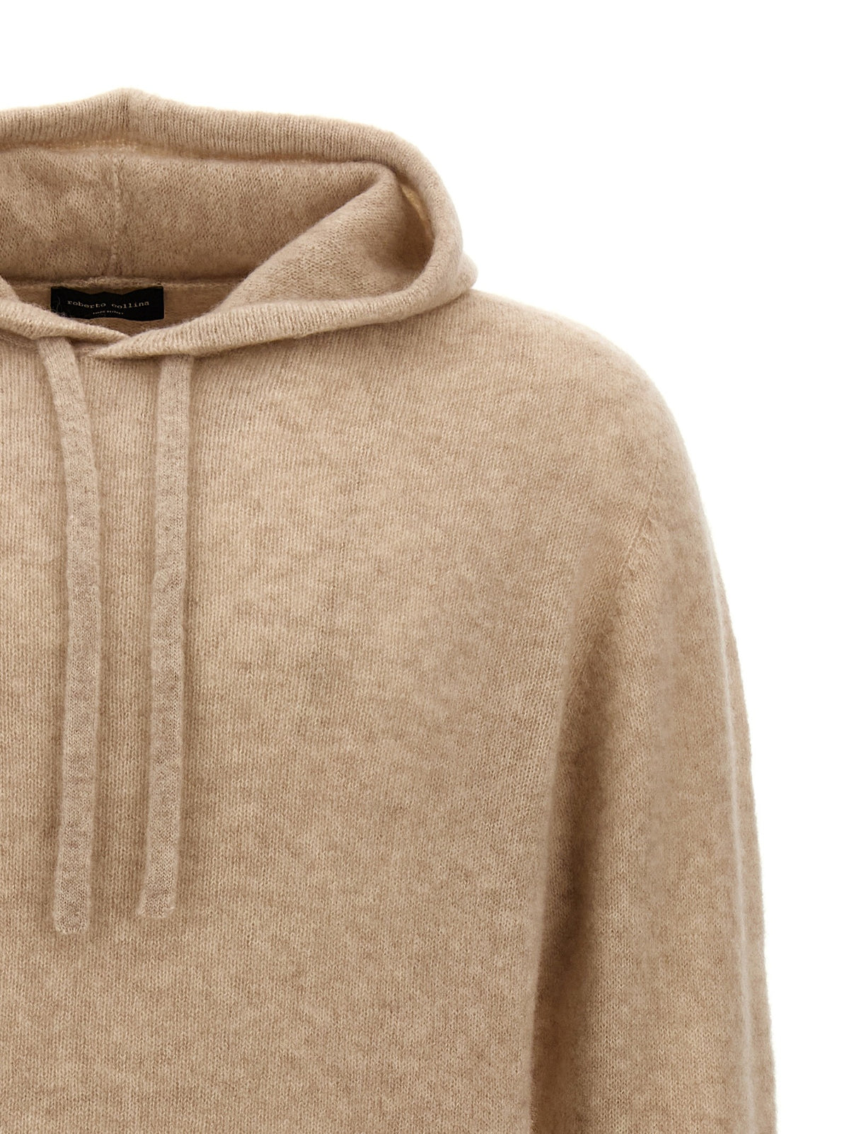 Roberto Collina Hooded Sweater Beige, view 3