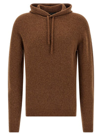 Roberto Collina Hooded Sweater Brown