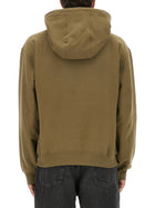 Saint Laurent Men's Hooded Sweatshirt Green, view 3