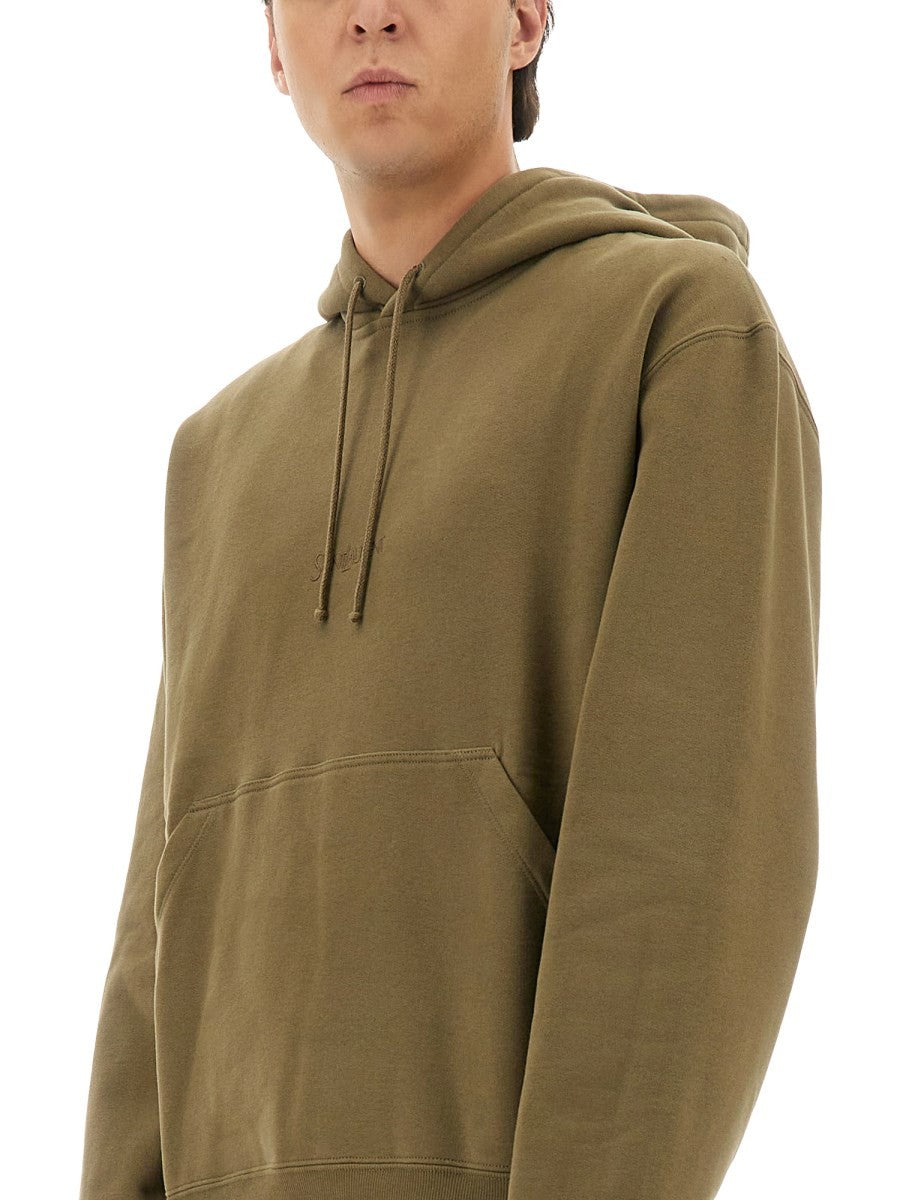 Saint Laurent Men's Hooded Sweatshirt Green, view 4
