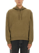 Saint Laurent Men's Hooded Sweatshirt Green