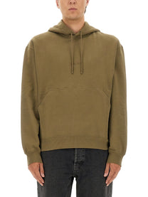 Saint Laurent Men's Hooded Sweatshirt Green