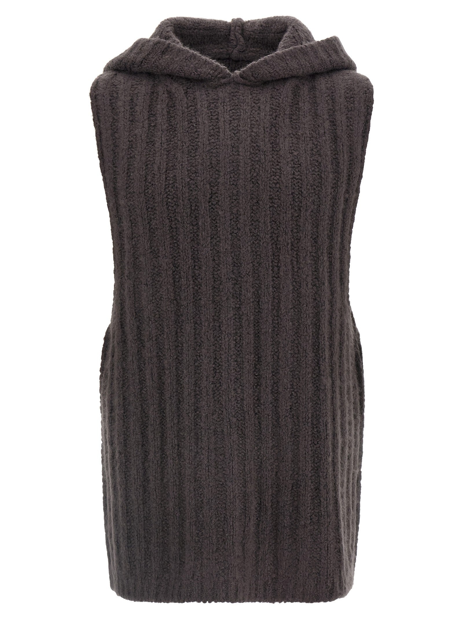 Rick Owens Hooded Tank Top Grey