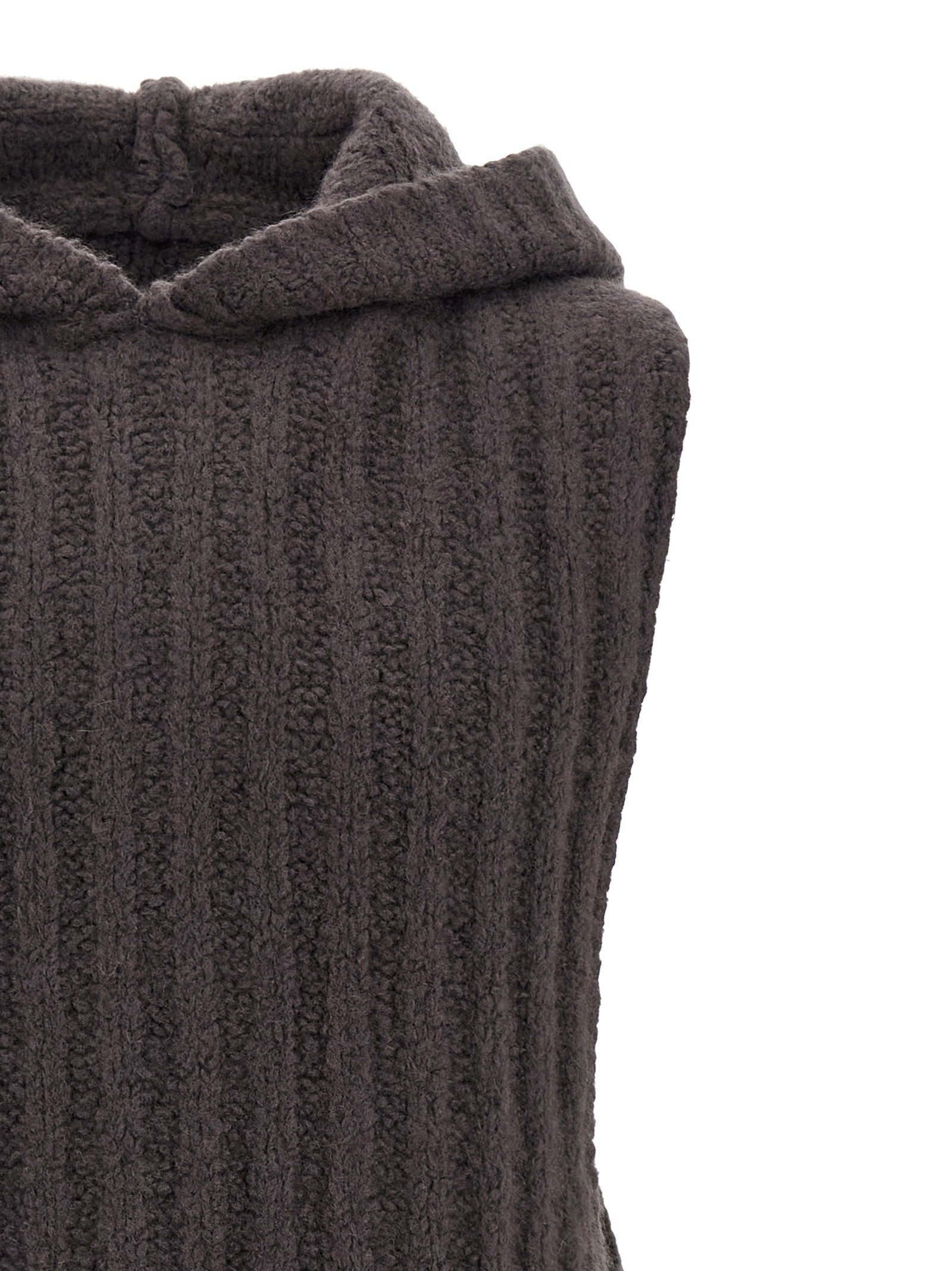 Rick Owens Hooded Tank Top Grey