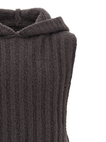 Rick Owens Hooded Tank Top Grey