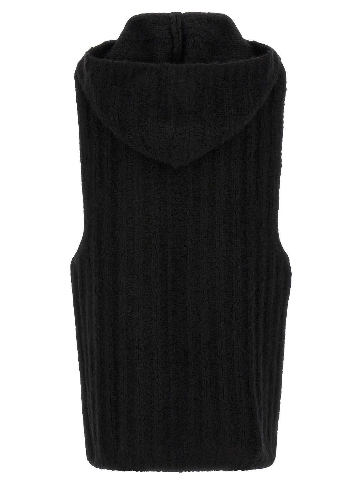 Rick Owens Hooded Tank Top Black, view 2