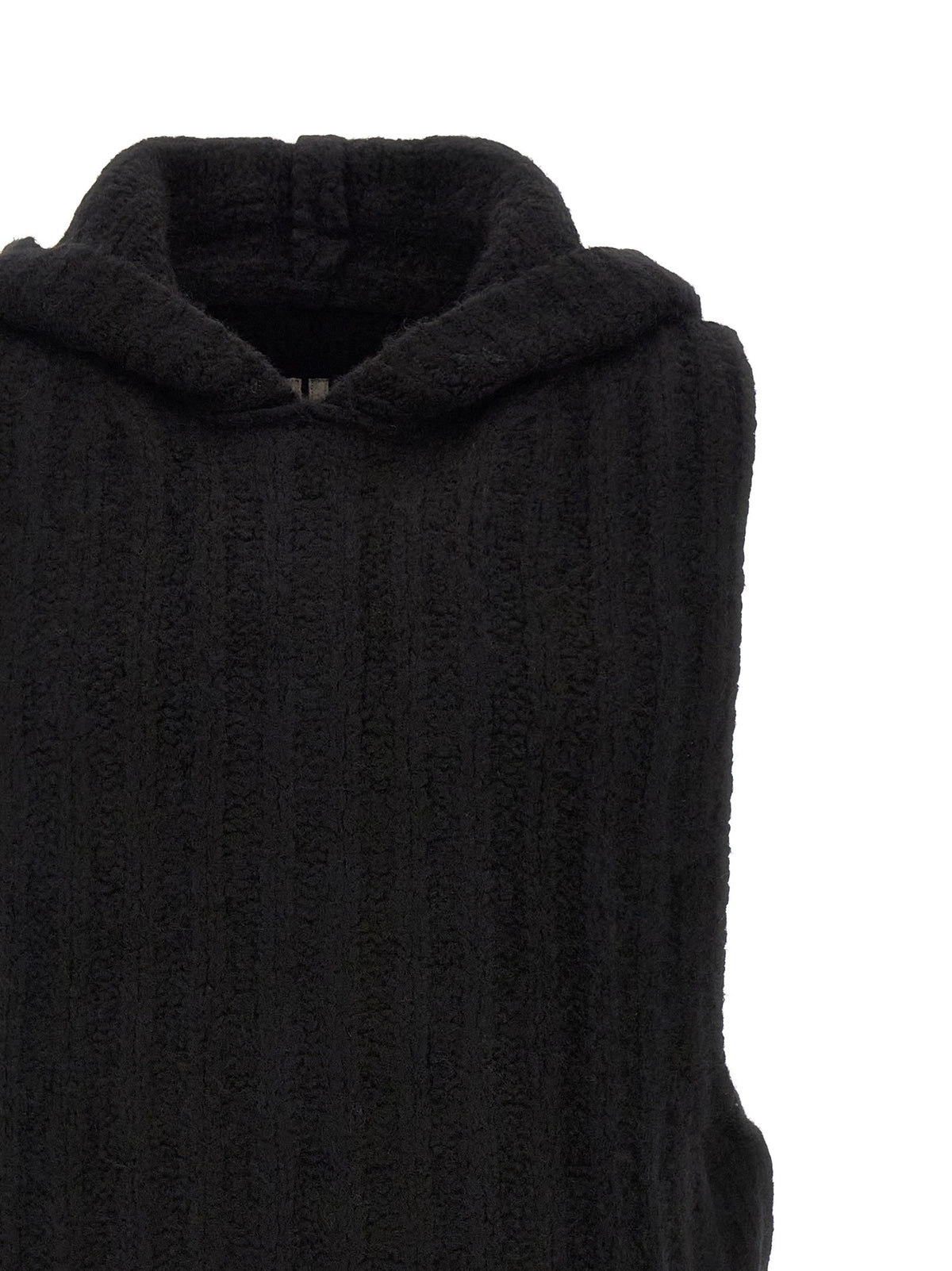Rick Owens Hooded Tank Top Black, view 3