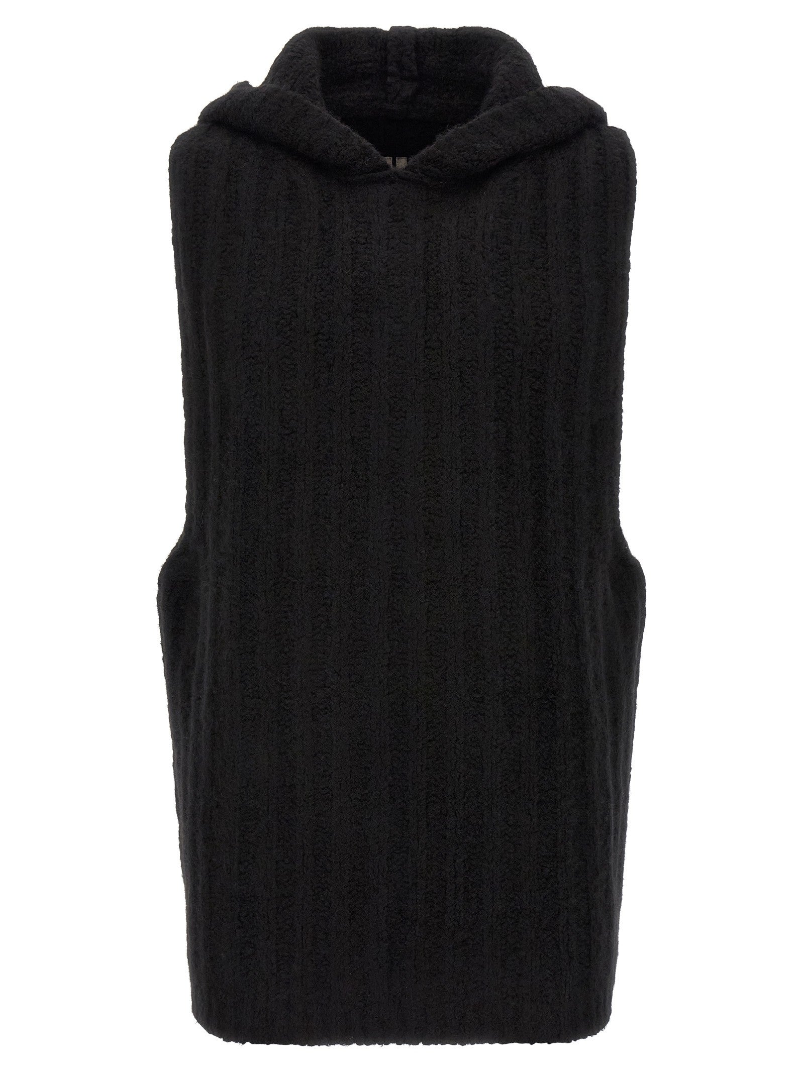 Rick Owens Hooded Tank Top Black