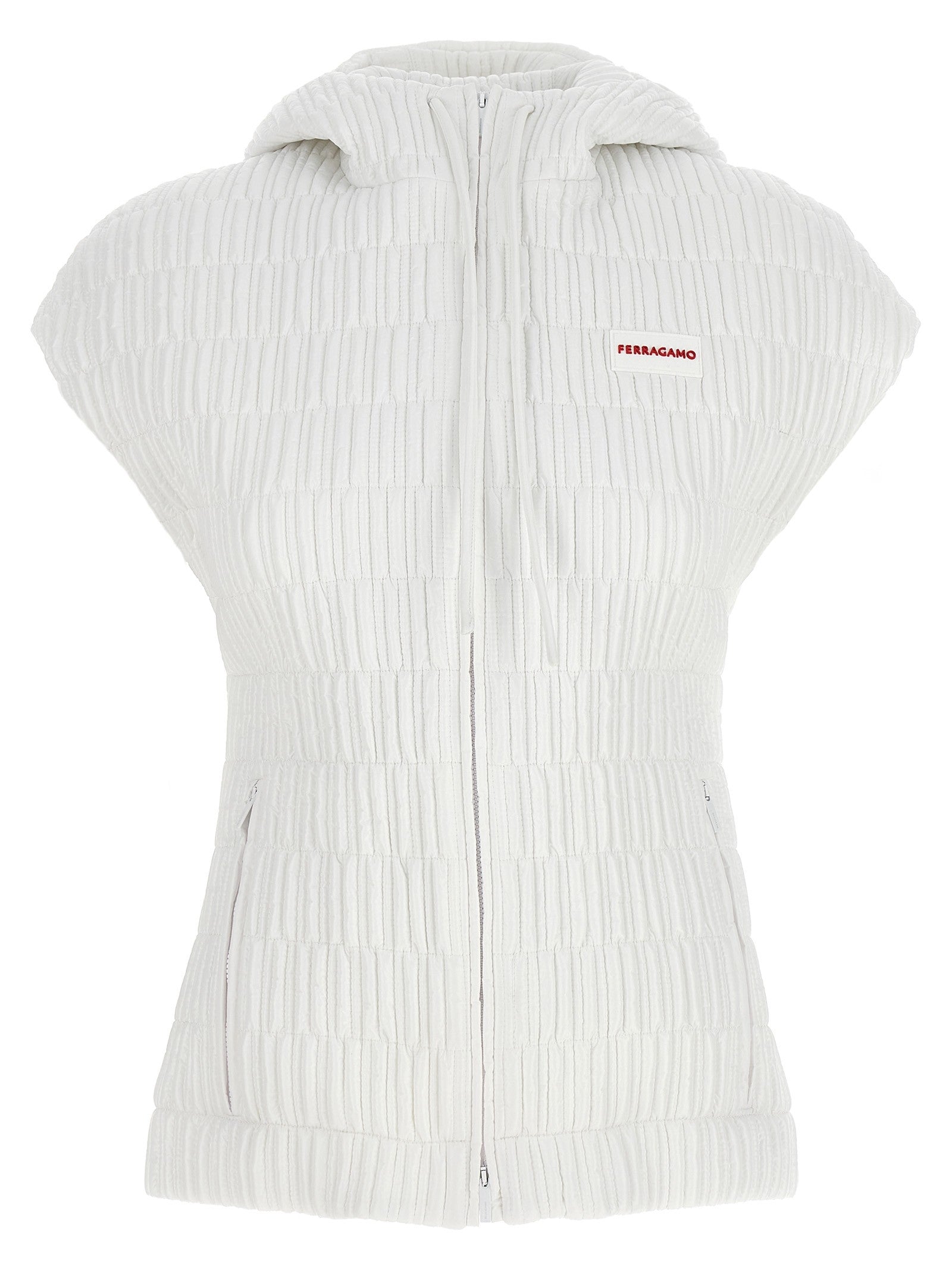 Ferragamo Hooded Vest White