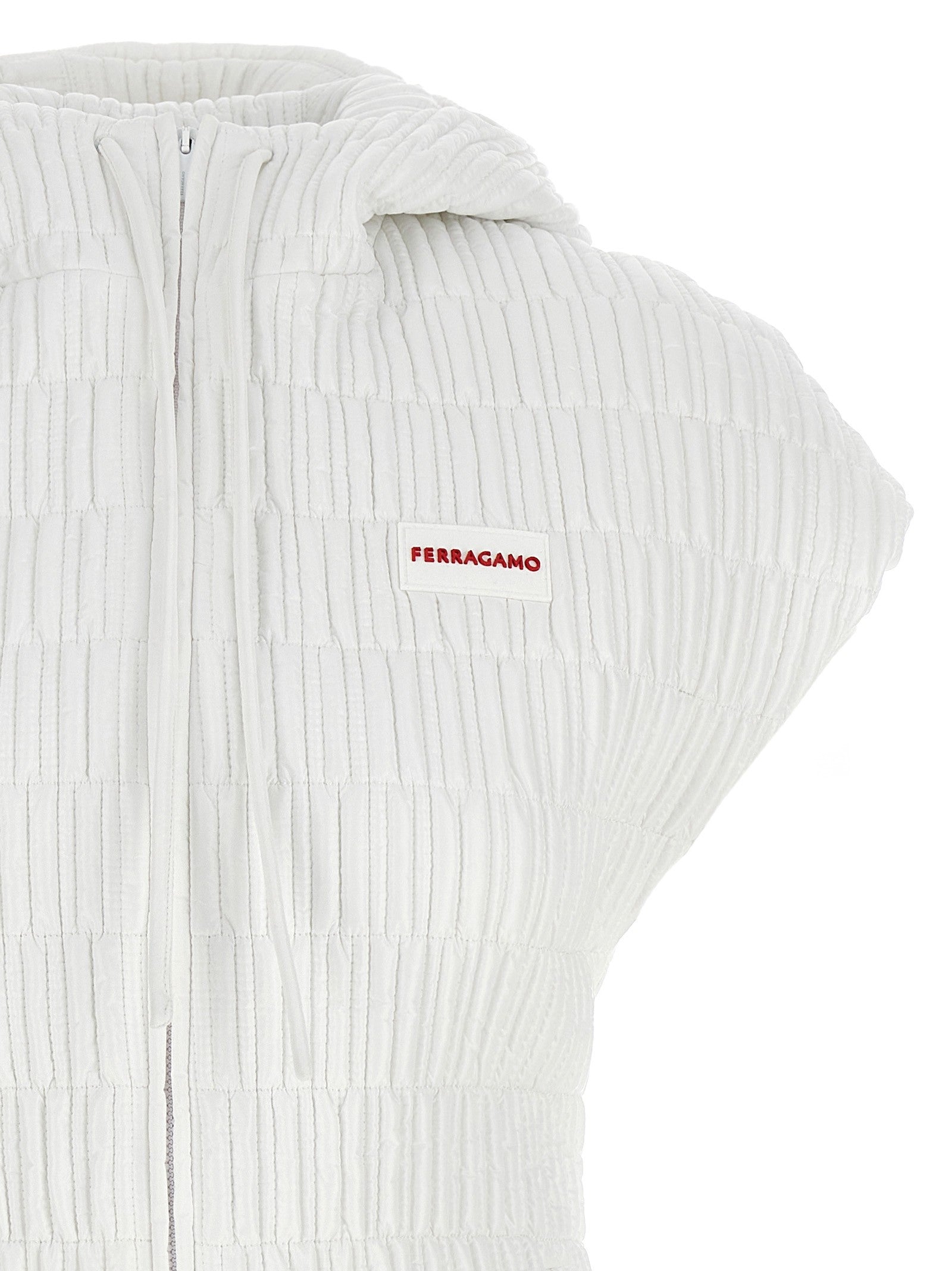 Ferragamo Hooded Vest White
