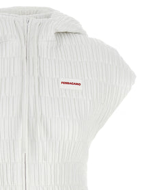Ferragamo Hooded Vest White