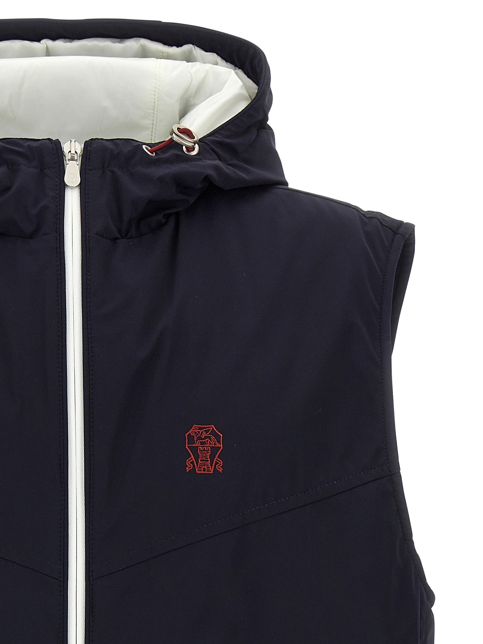 Brunello Cucinelli Hooded Vest Blue