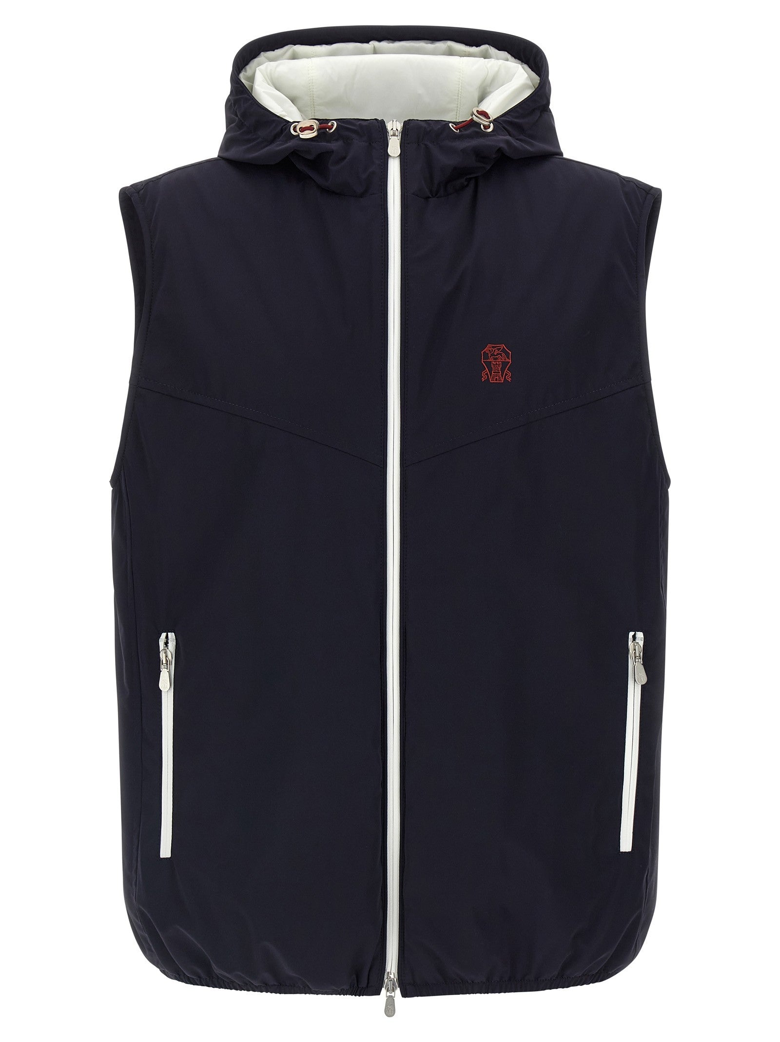 Brunello Cucinelli Hooded Vest Blue