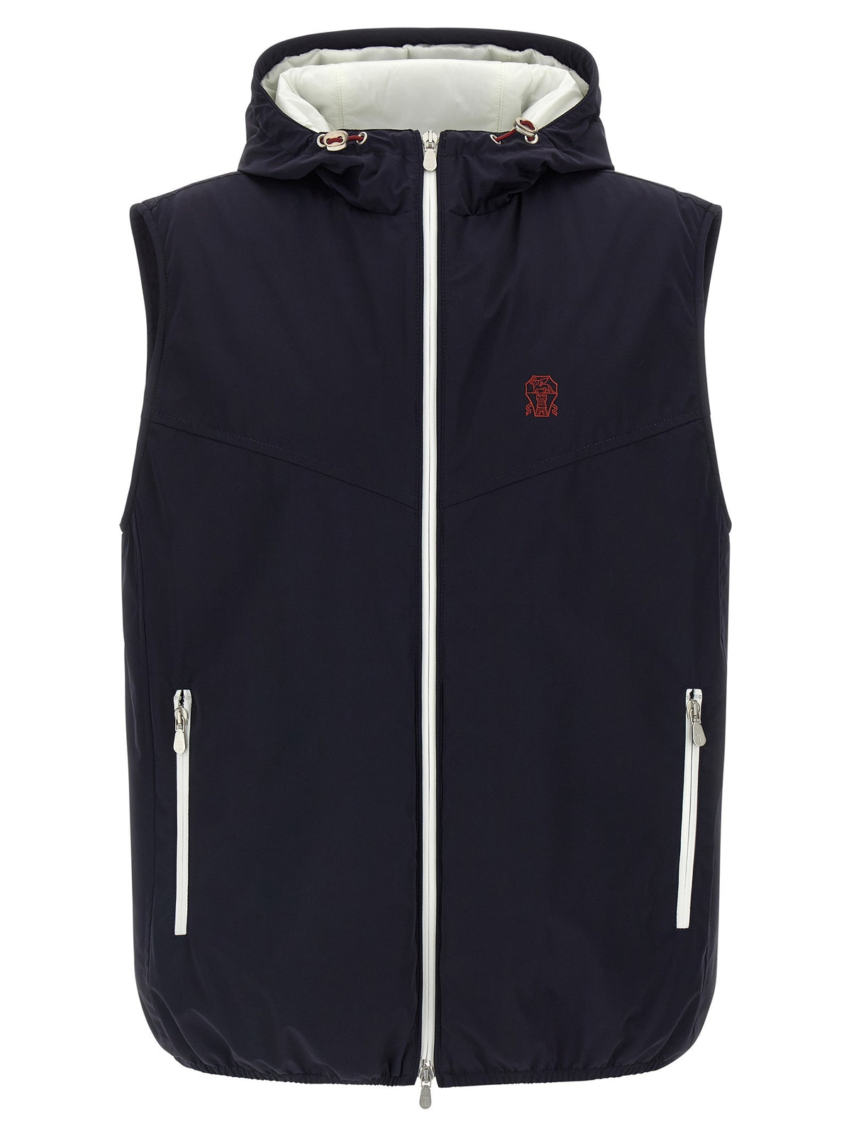 Brunello Cucinelli Hooded Vest Blue