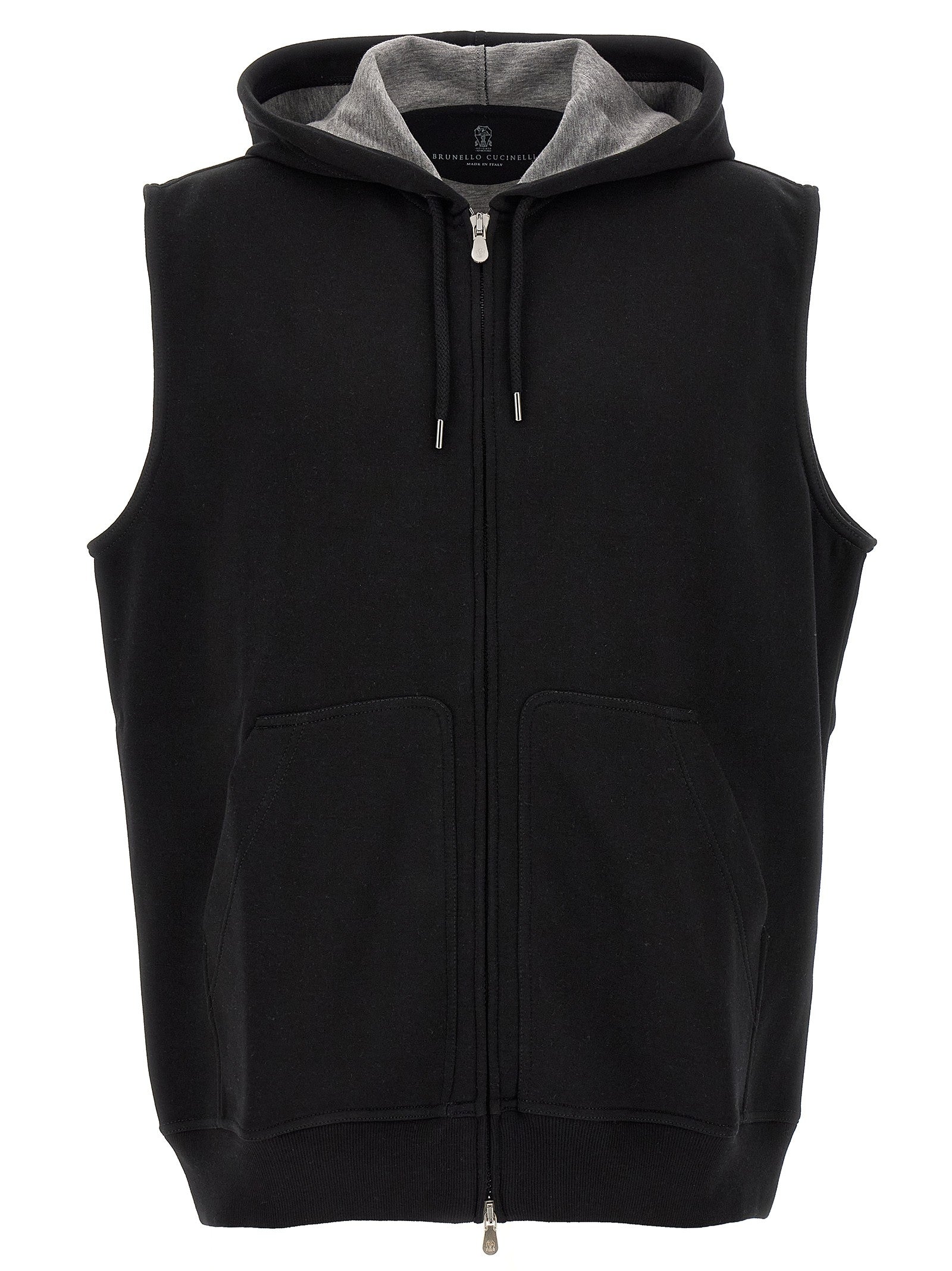 Brunello Cucinelli Hooded Vest Black