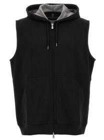 Brunello Cucinelli Hooded Vest Black