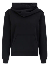 courrèges Hoodie and Scarf Black