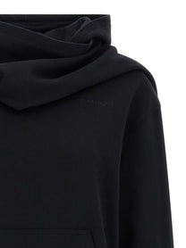 courrèges Hoodie and Scarf Black