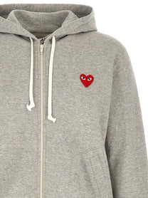 Comme Des Garcons Play Hoodie Grey