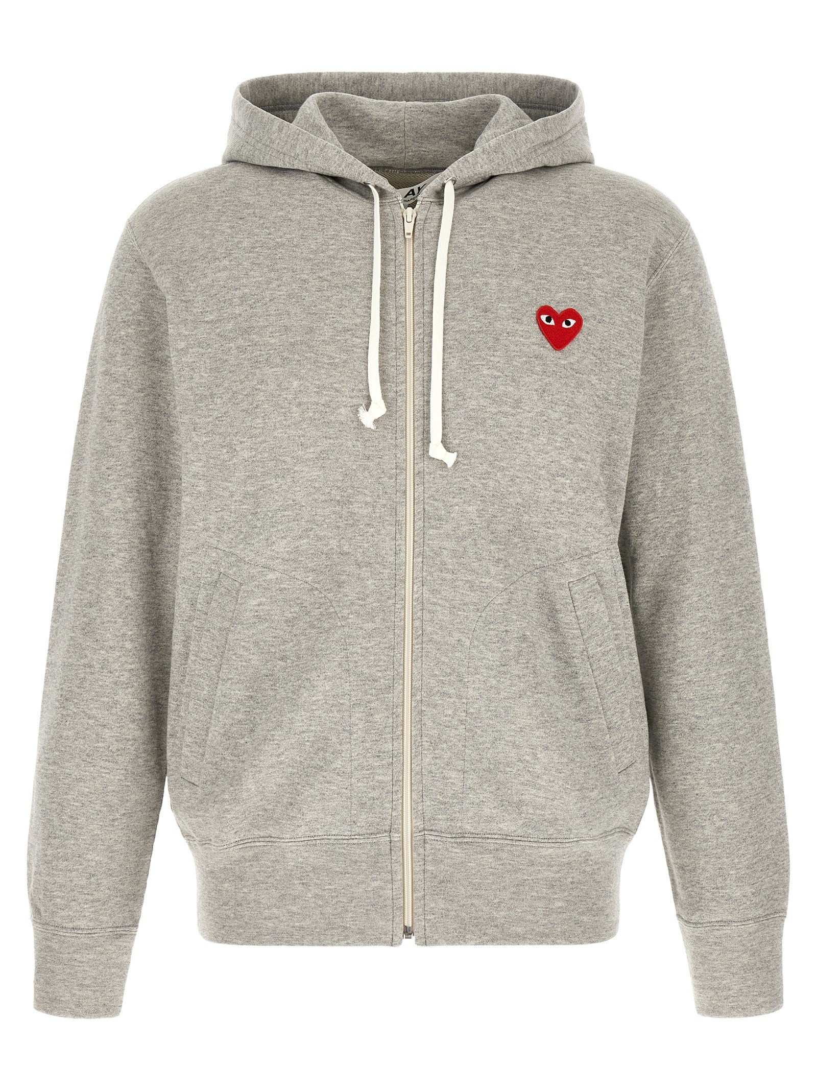 Comme Des Garcons Play Hoodie Grey