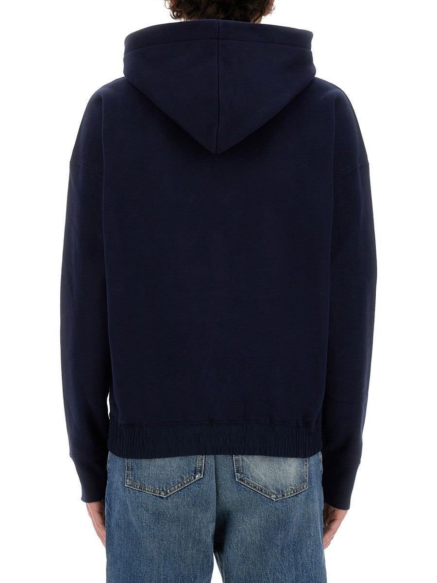 Saint Laurent Men's Hoodie Blue