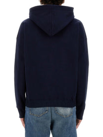 Saint Laurent Men's Hoodie Blue
