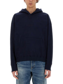 Saint Laurent Men's Hoodie Blue