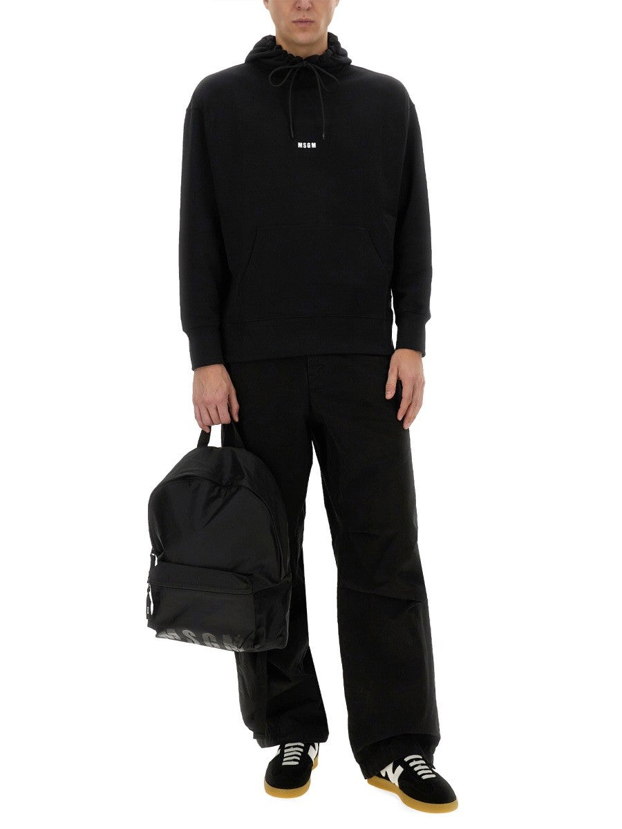 MSGM Men's Hoodie Black, view 2